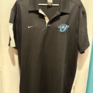 Nike Black and White Men's Polo Shirt